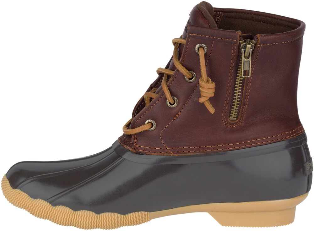 SPERRY WOMEN'S SALTWATER BOOTS, TAN/DK BROWN, 11